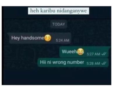 heh karibu nidanganywe Tooay Hey handsomer 524 aM Wueehi 527av Hil ni wrong numb