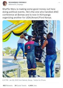 MUHAMMAD ONYANGO MohaOO1_Onyango Shaffie Weru is making some good money out here