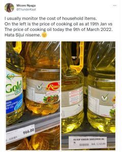 Micere nyaga thunderkaat usually monitor the cost of household items . on the le