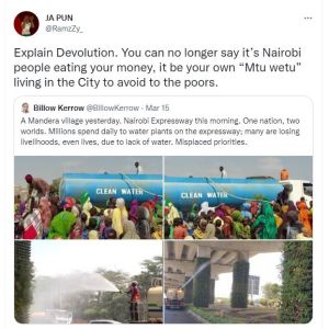 Ja pun ramzzy explain devolution. you can no longer say it's nairobi people eati