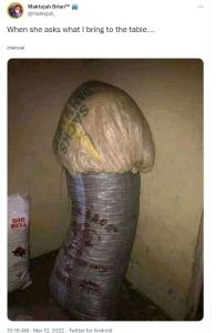 Maktejah briantm maktejah _ when she asks what bring to the table. charcoal big