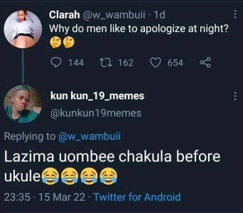 Clarah w_wambuii id why do men like to apologize at night? 144 12 162 654 00 kun