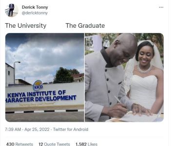 Derick tonny dericktonny the university the graduate kicd kenyainstitute f aract
