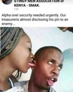 Shingy menassociaton or kenya smak 13h alpha onel security needed urgently. our