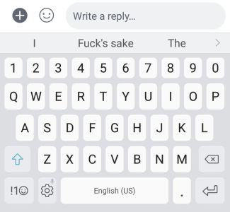 Write a reply fuck's sake the 1 2 3 5 6 7 8 9 0 w e r t u p s d f g h k z c b n