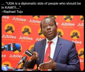 'uda is a diplomatic side of people who should be in kamiti. raphael tuju lee ju