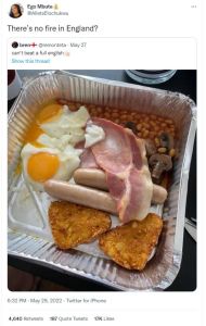 Ego mbute alletselochukwu there's no fire in england? bren remonteta may 27 can'