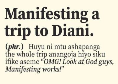 Manifesting a trip to diani phr huyu ni mtu ashapanga the whole trip anangoja hi