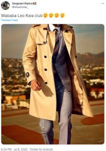 Sergeant kiptool missdollar_ wababa leo kwa club trenelet 1veet 6.34 pm jul twit