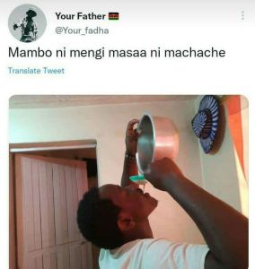 Your father your_fadha mambo ni mengi masaa ni machache translate tweet
