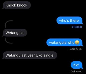 Knock knock who's there 2 replies wetangula wetangula who read 20.36 wetangulast