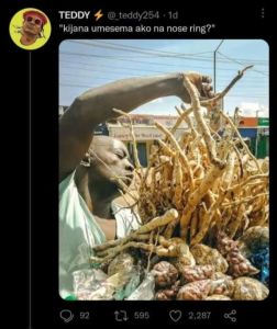 Teddy _teddy254 id kijana umesema ako na nose ring? 92 l 595 2,287 98