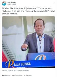 Dan nyagah dan_nyagah revealedii! raphael tuju has no cctv cameras at his home i
