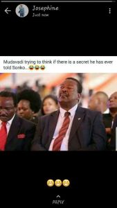 Josephine just now mudavadi trying to think if there is a secret he has ever tol