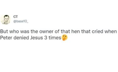 Ct baseio but who was the owner of that hen that cried when peter denied jesus 3