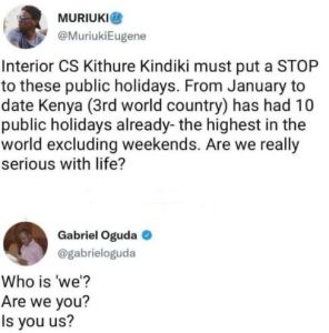 Muriuki muriukieugene interior cs kithure kindiki must put a stop to these publi