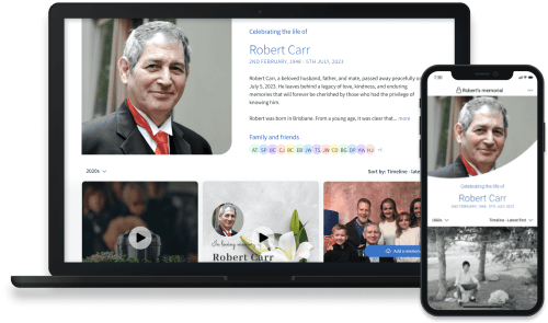 Interactive online memorial