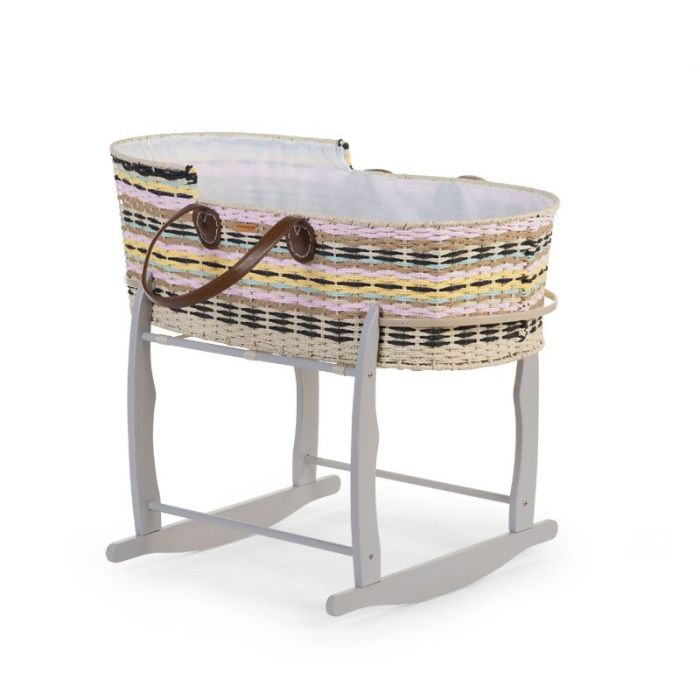 grey sprinkle moses basket