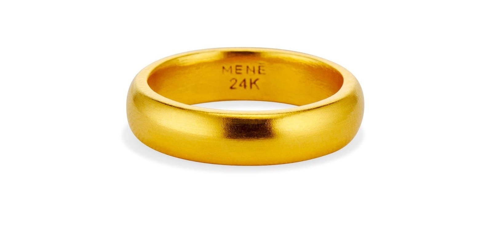 24k hallmark on Menē pure gold Classic Band.