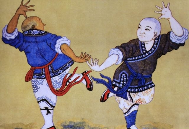 Τοιχογραφία από την Αίθουσα των Λευκών Μανδύων (白衣殿 - Bái Yī Diàn - Πάι Γι Τιέν)