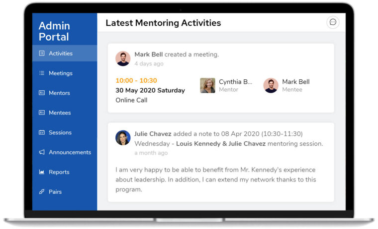Mentors / Mentees Pages To Add One By One Or Import With An Excel File