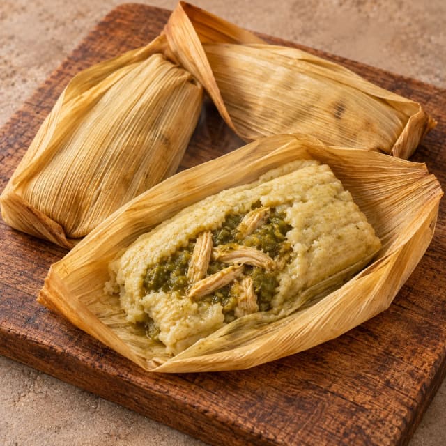 Tamales verdes esponjosos, no duros