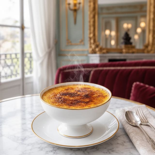 Crème brûlée de vainilla, tersa y sin hoyitos