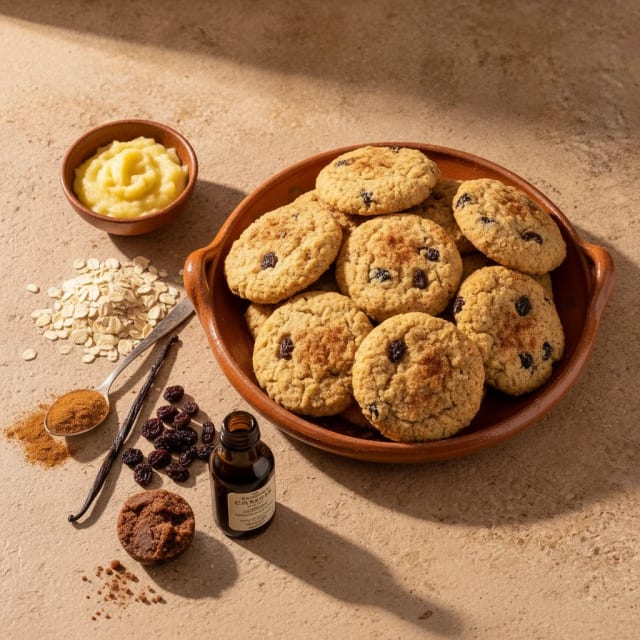 Galletas de avena y plátano sin harina