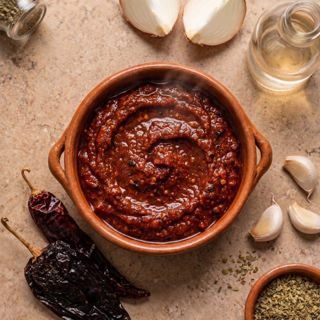 Adobo de chiles secos sin sabor a crudo