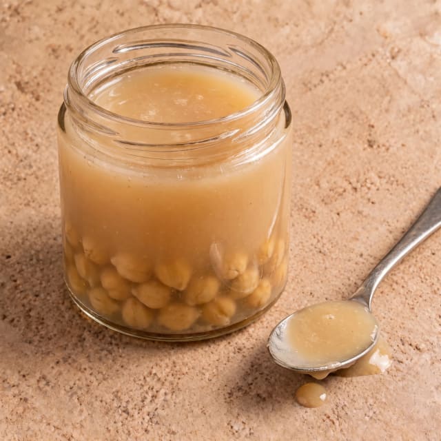 Aquafaba casera con garbanzo, espesa para batir