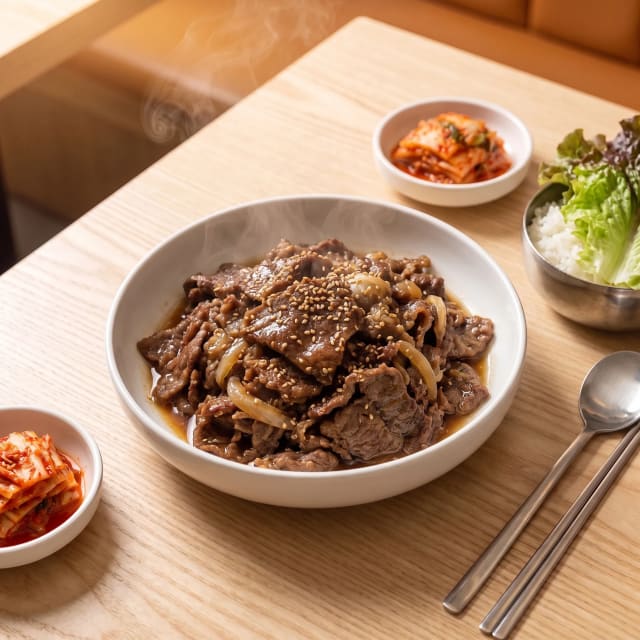 Bulgogi de res con marinada de pera