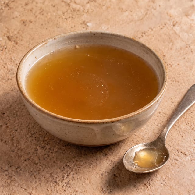 Caldo de pollo para cocinar, con cuerpo de gelatina
