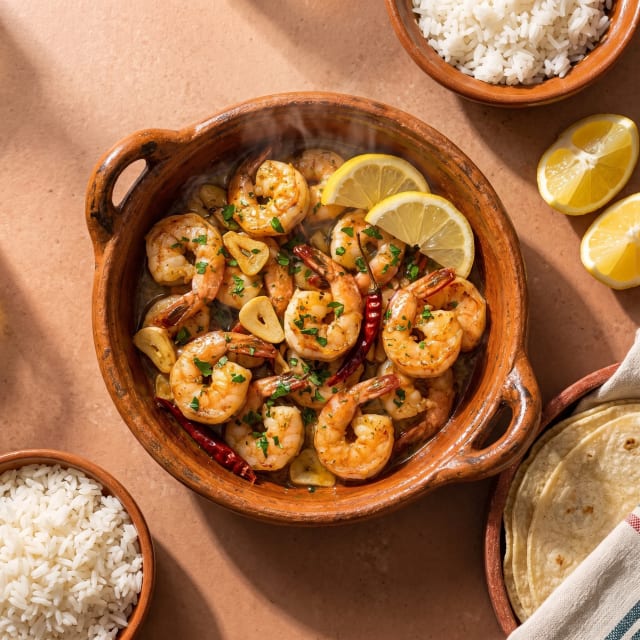 Camarones al mojo de ajo sin que amargue