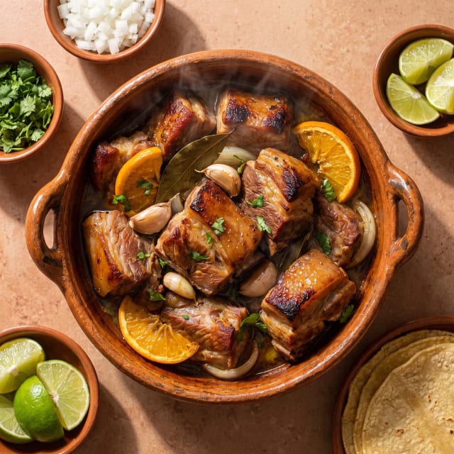 Carnitas caseras doradas y suaves