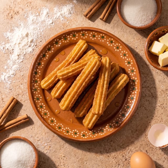 Churros caseros que truenan por fuera