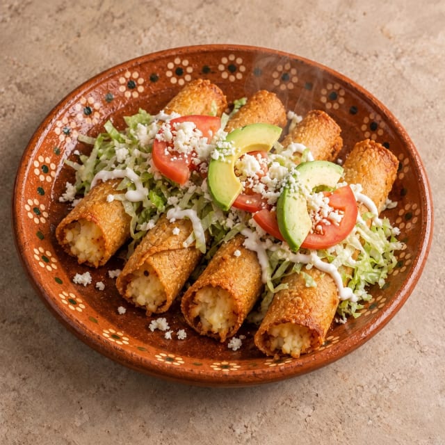 Flautas de pollo que no se desenrollan