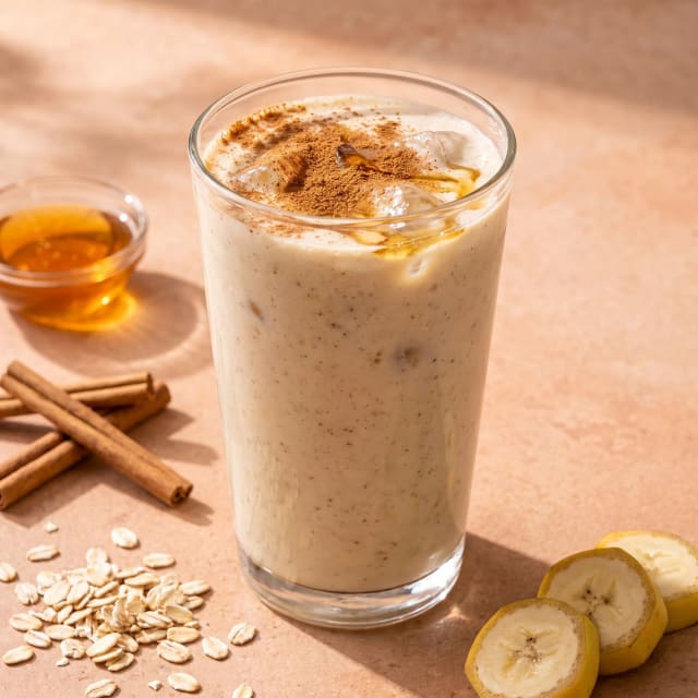 Licuado de plátano espeso y sin aguarse