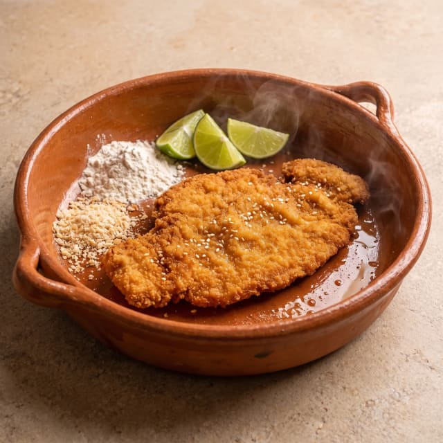 Milanesas de pollo con el pan bien pegado