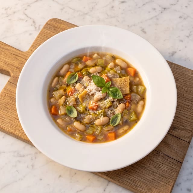 Minestrone con verduras que no se deshacen