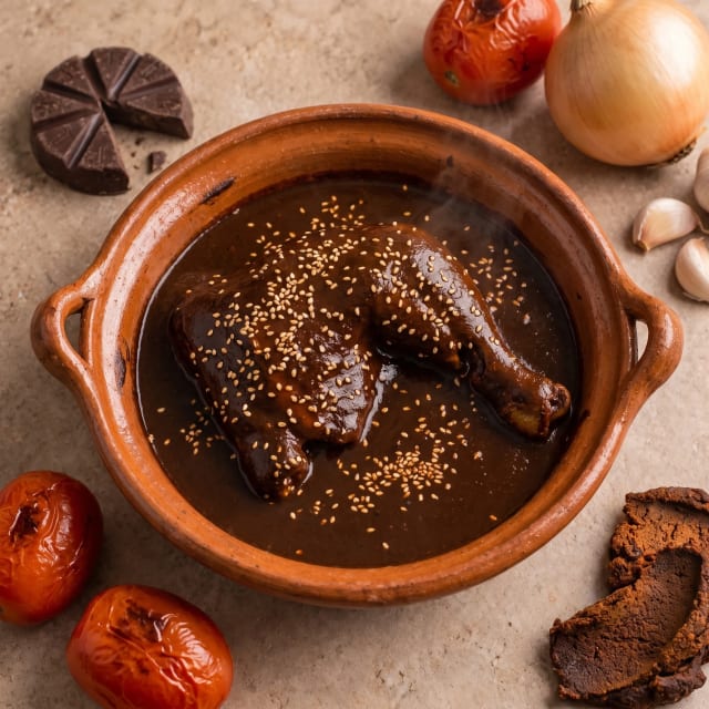 Mole poblano sin que se pegue
