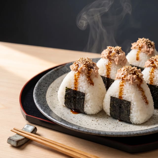 Onigiri de atún que no se desmorona