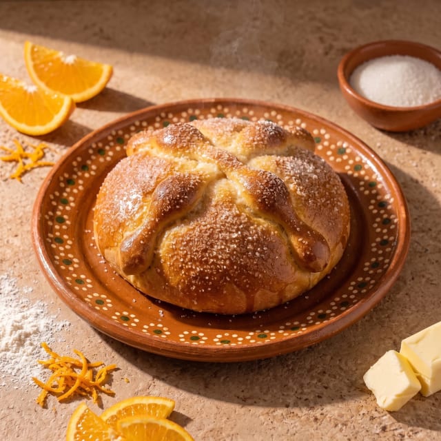 Pan de muerto que huele a naranja