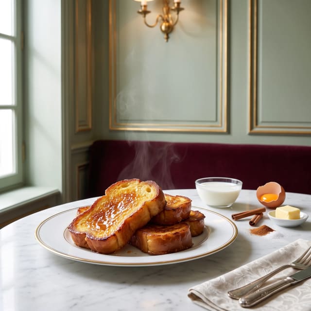 Pan perdu de brioche con costra caramelizada