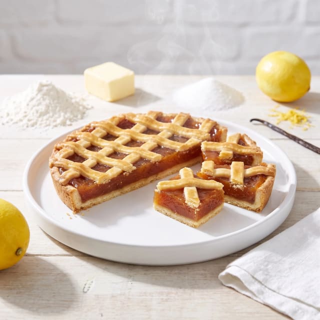 Pastafrola de membrillo con su enrejado