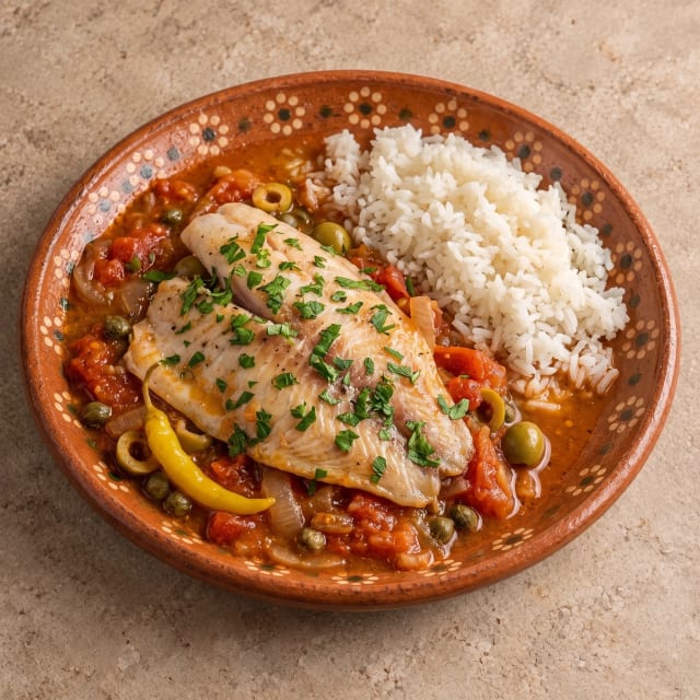 Pescado a la veracruzana que no se rompe