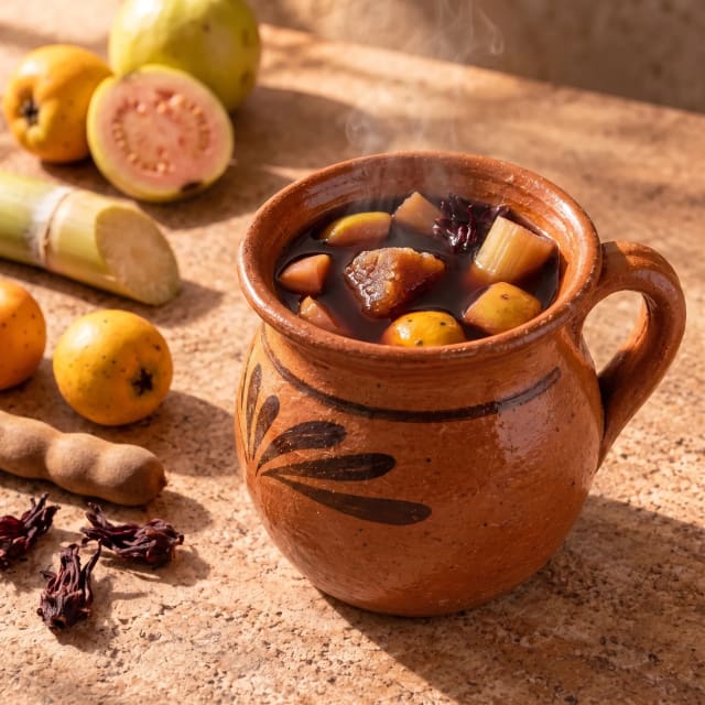 Ponche navideño con piquete opcional
