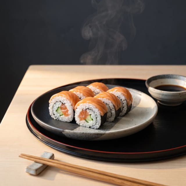 Rollos de sushi con arroz que no se desarma