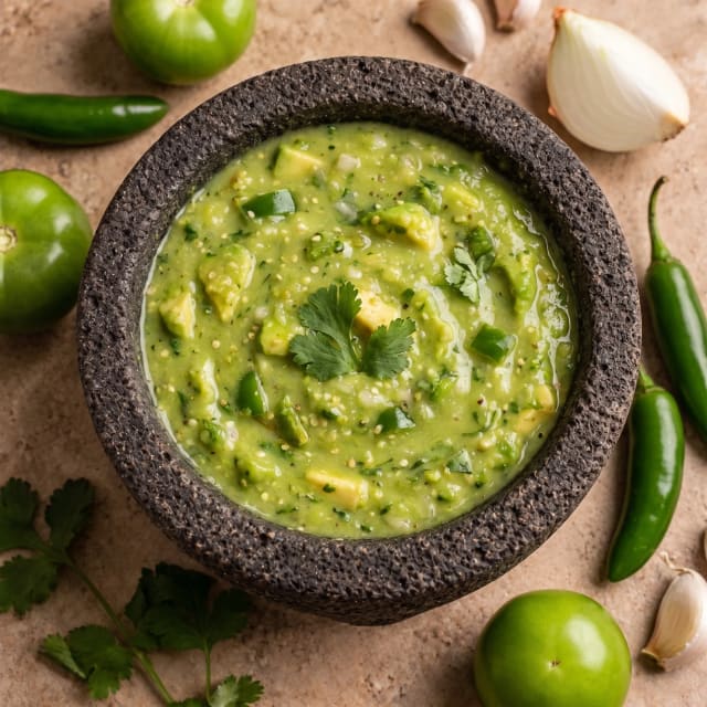 Salsa de aguacate taquera que no se oscurece