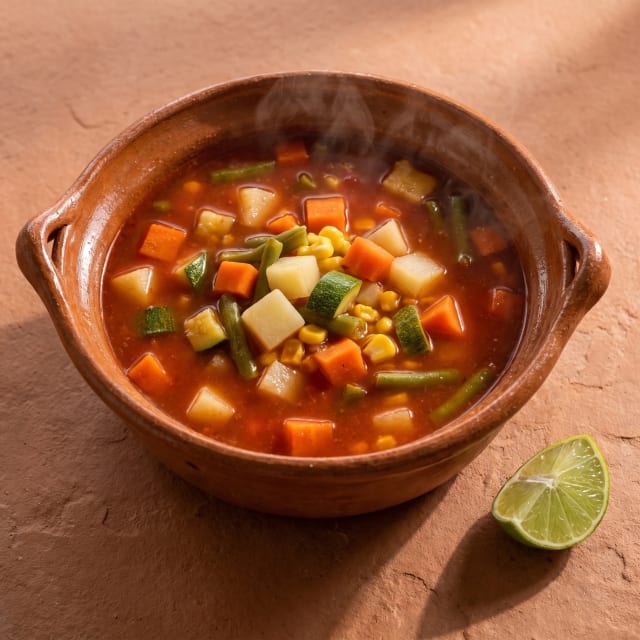 Sopa de verduras que no queda desabrida