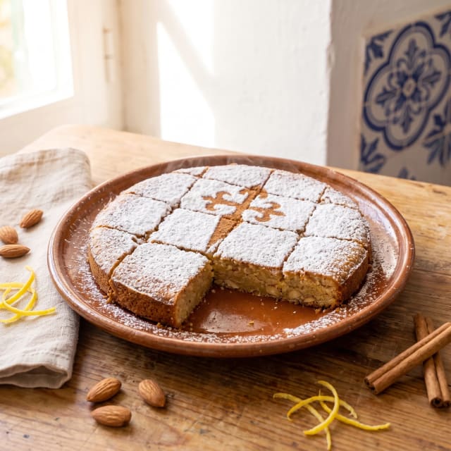 Tarta de Santiago de almendra, sin harina